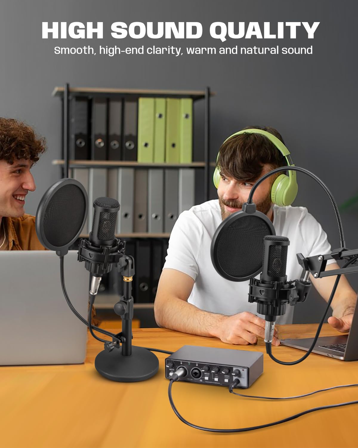 XLR Condenser Microphone with 26mm Large Diaphragm Cardioid Recording Studio Mic Kit R902160