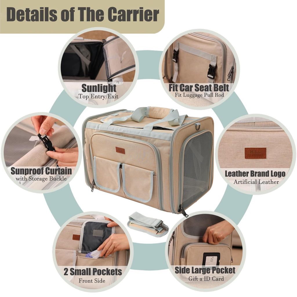Expandable Airline Approved Cat Carrier Bag K306369