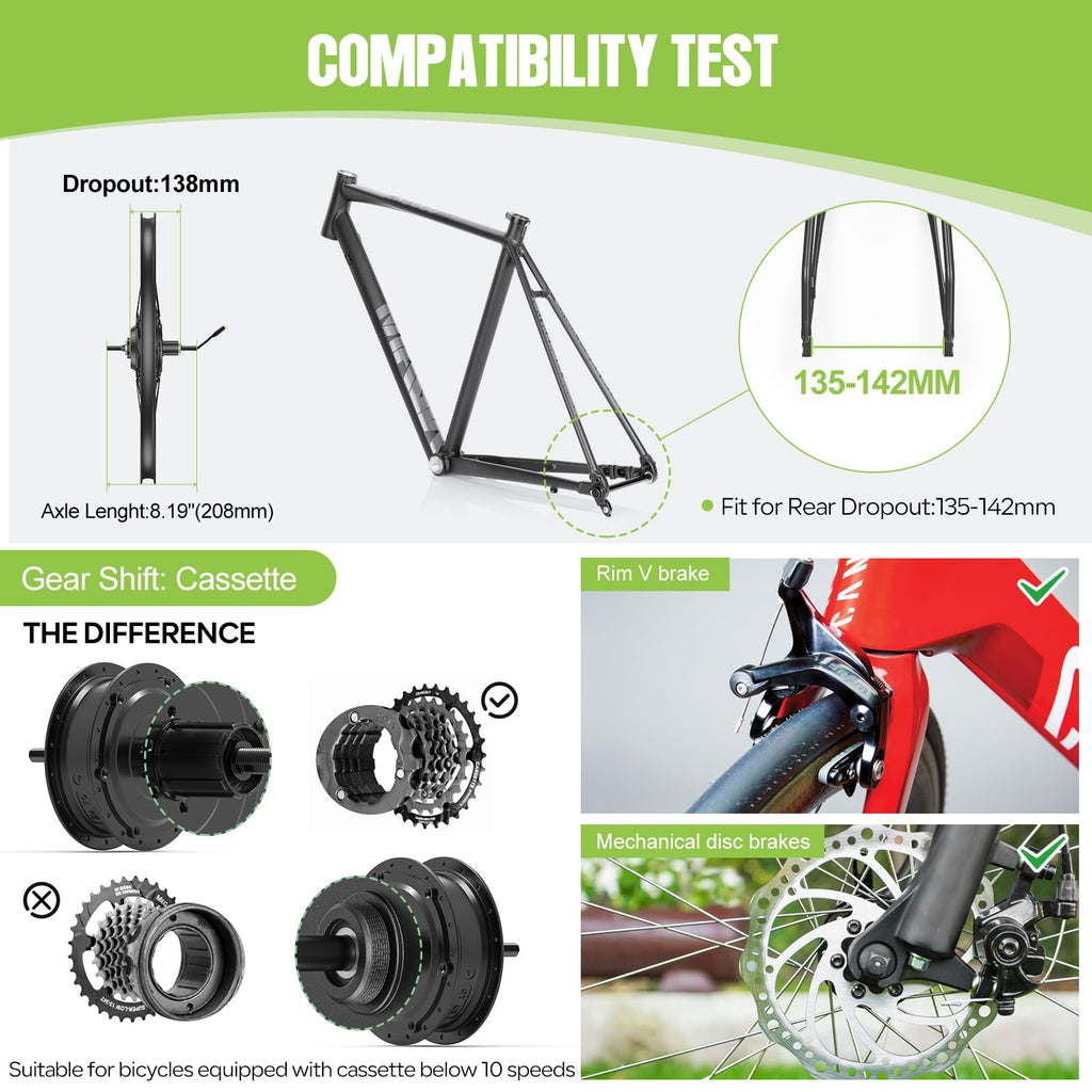 48V 500W 750W Ebike Conversion Kit U535130