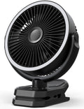 10000mAh Rechargeable 8 Inch Clip on Fan Black F44054
