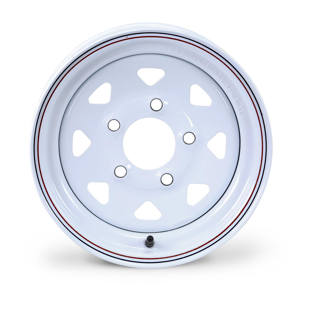 5.30-12 Trailer Tire Wheel 6-Ply White Spoke Rim A289637