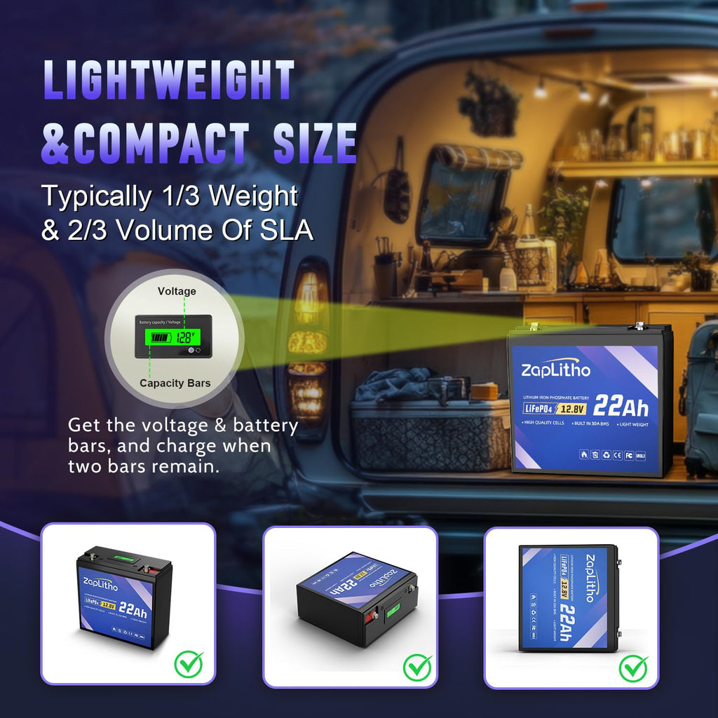12V 22Ah LiFePO4 Lithium Battery G376225