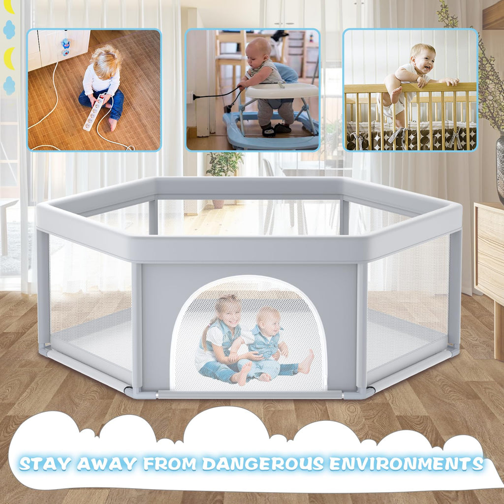 65x65 Inch Hexagonal Baby Playpen M200