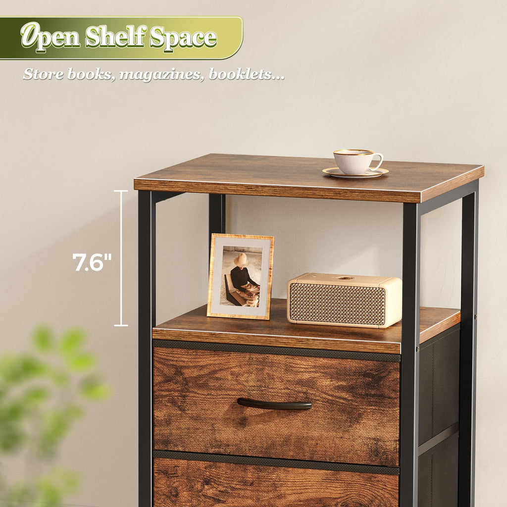 Night Stand Set of 2 with 2 Drawers I5347