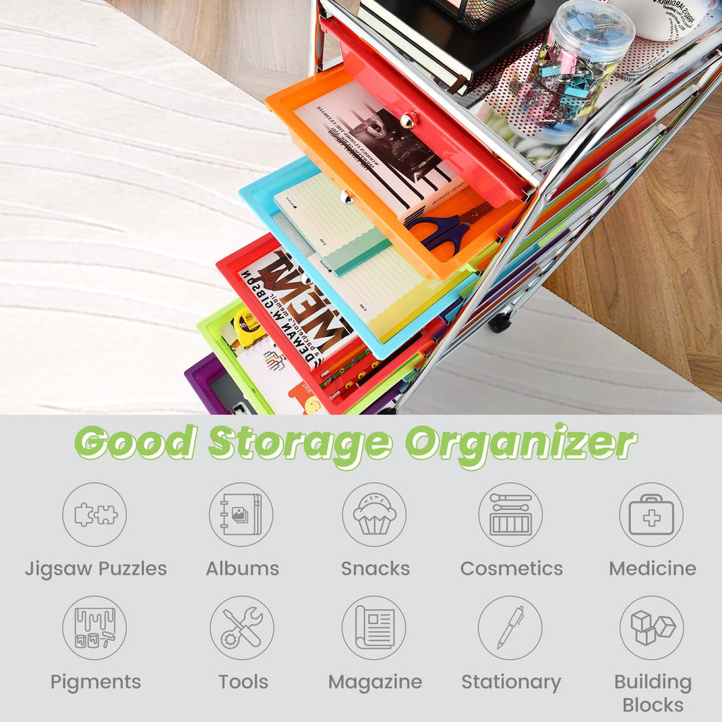 10 Drawer Rolling Storage Cart H61274