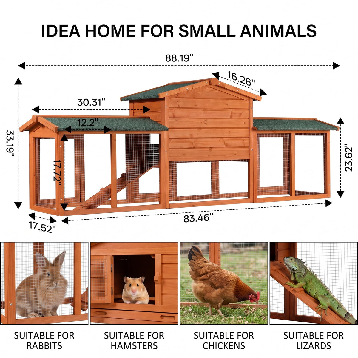 86" Extra Large Rabbit Cage E61229