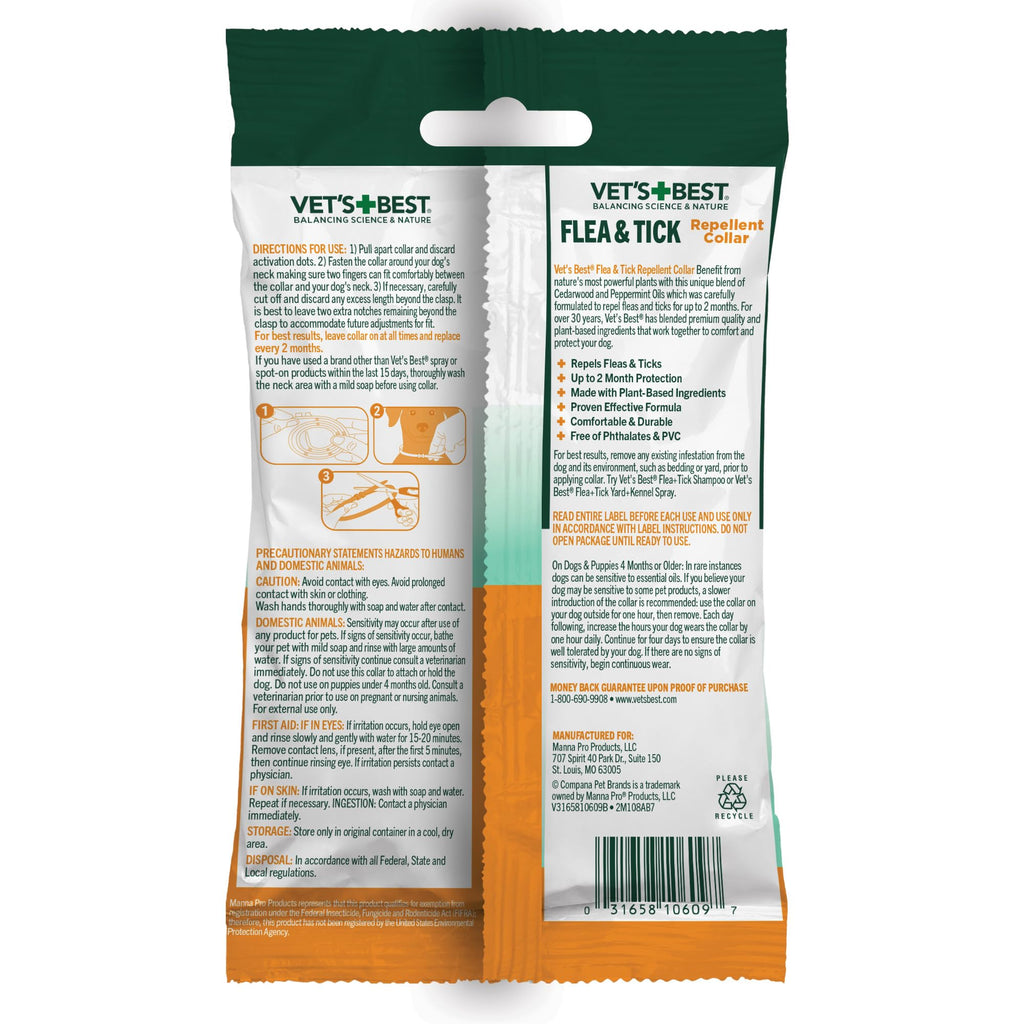 Plant-Based Flea & Tick Prevention Collar for Dogs K380539