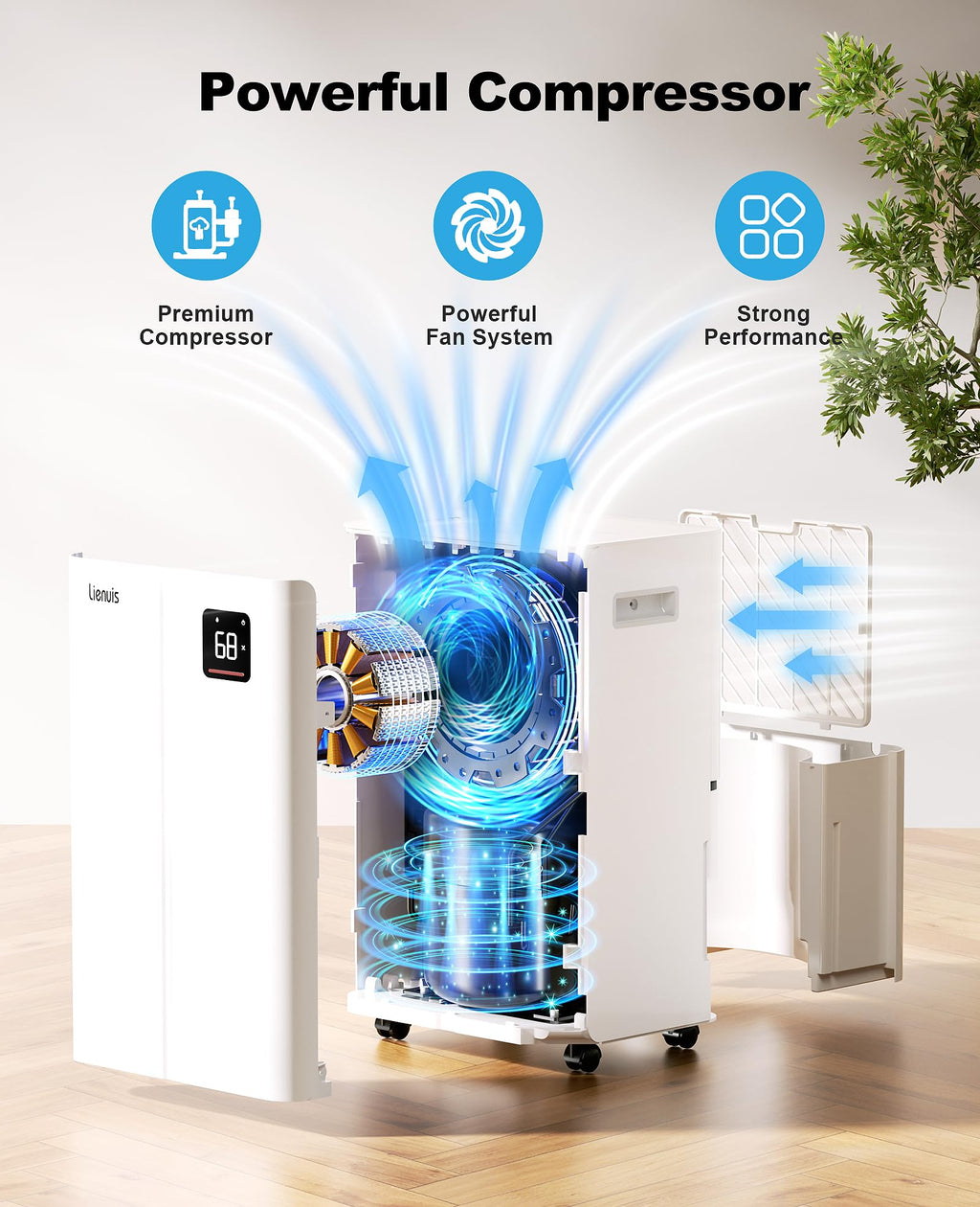 50 Pint Dehumidifier with Continuous Drain E698604