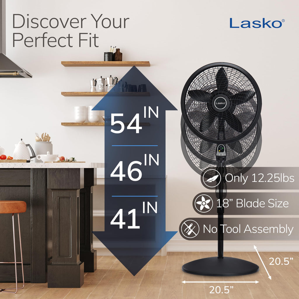 Black Oscillating Pedestal Fan V331