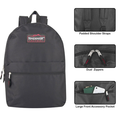 17 inch Backpacks with Adjustable Padded Straps X2246