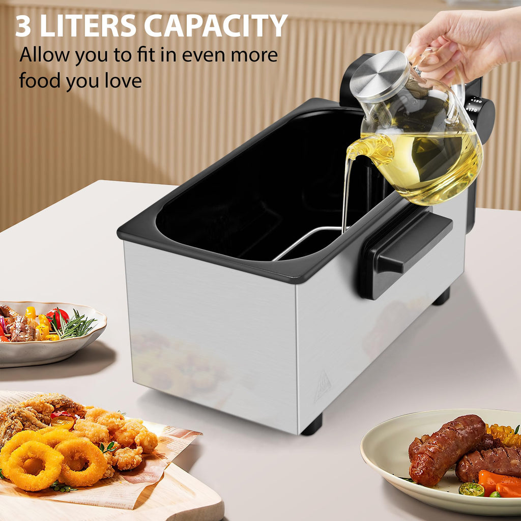 3L 1500W Deep Fryer with Adjustable Temperature P4803
