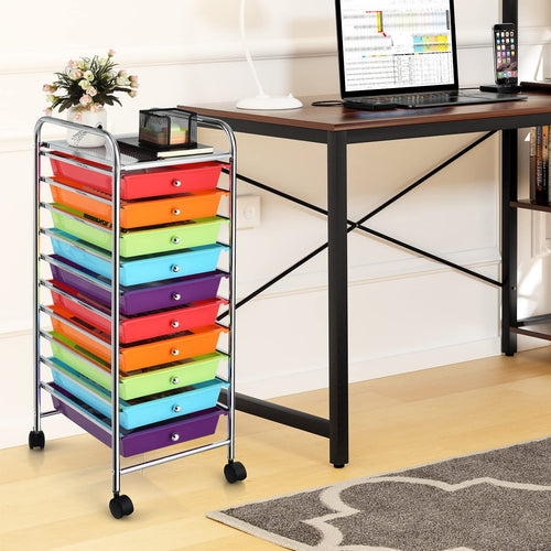 10 Drawer Rolling Storage Cart H61274
