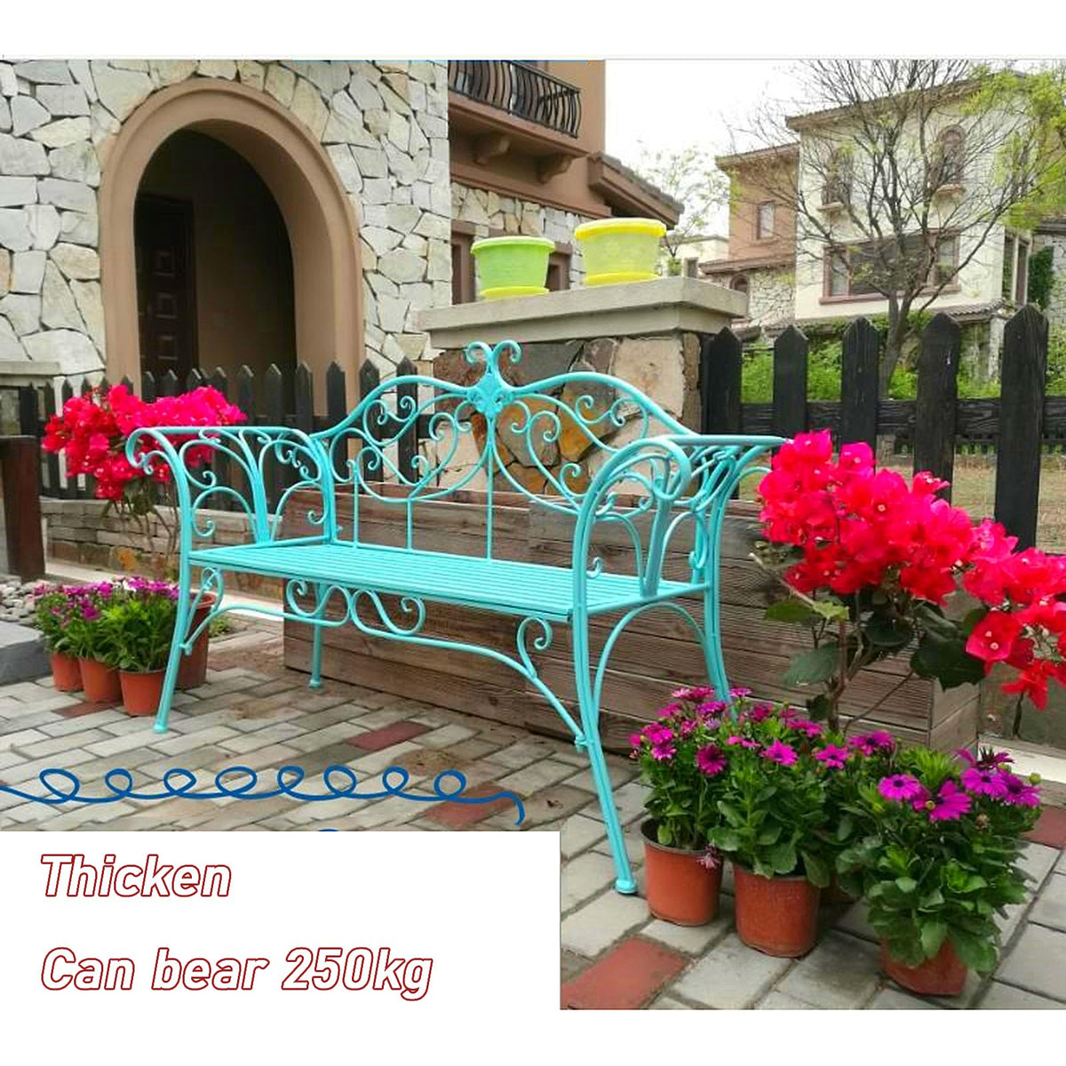 2-Seat Metal Bench J698737