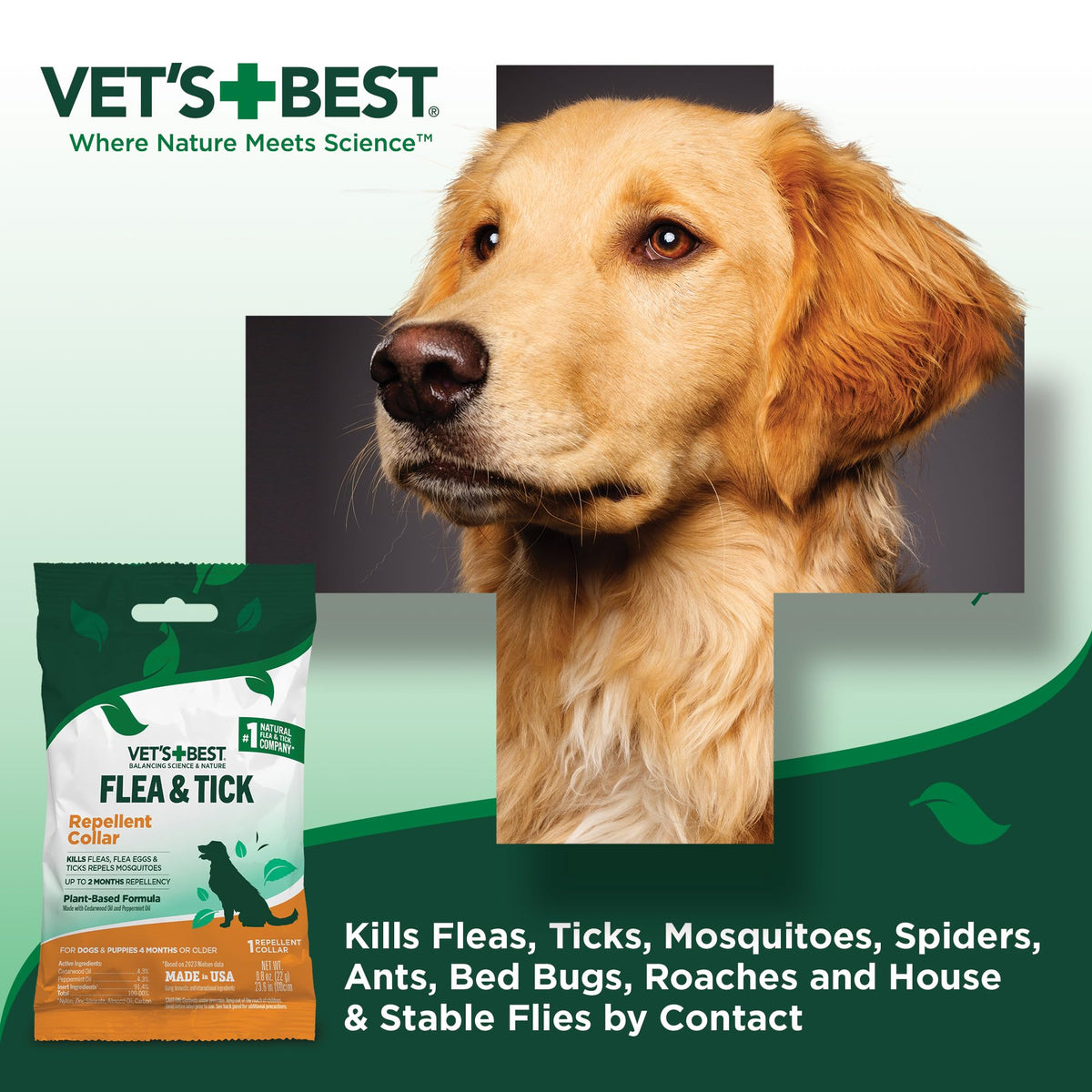 Plant-Based Flea & Tick Prevention Collar for Dogs K380539