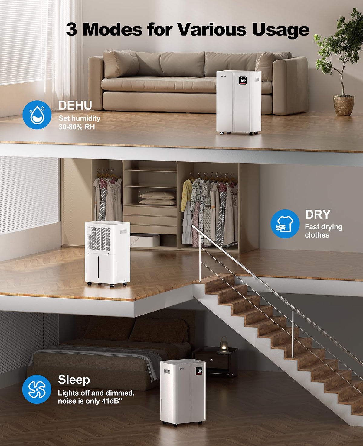 50 Pint Dehumidifier with Continuous Drain E698604