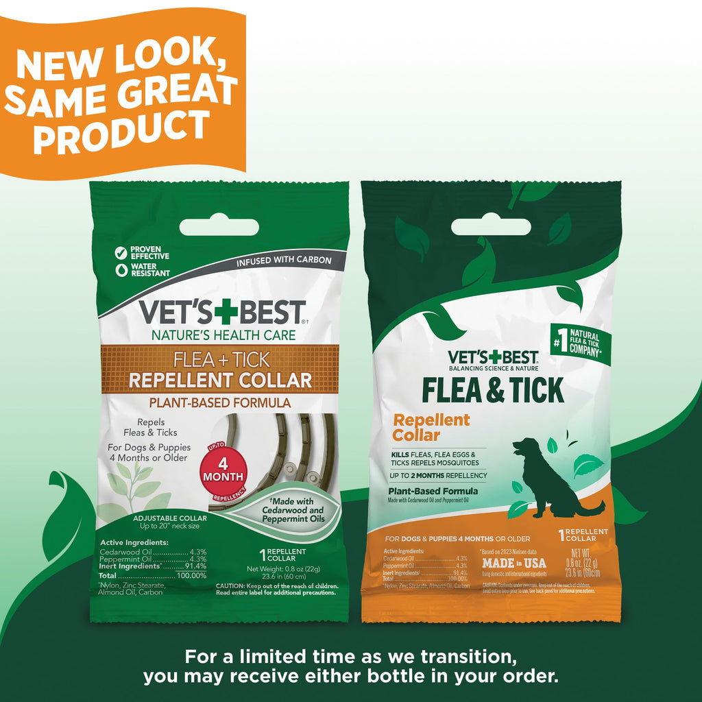 Plant-Based Flea & Tick Prevention Collar for Dogs K380539
