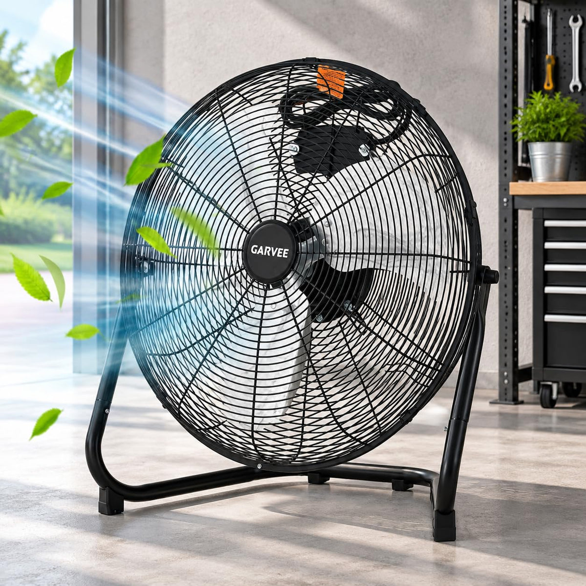 20-Inch 3-Speed Metal Floor Fan B828896