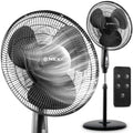 16 Inch Oscillating Pedestal Fan with Remote Control, 3 Speed, Adjustable Height R2753