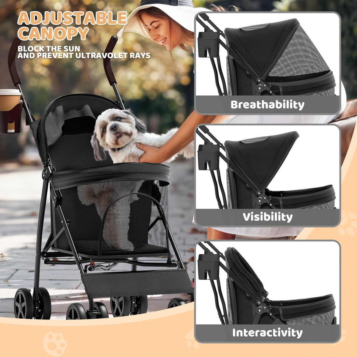 Compact Fold Pet Travel Stroller O17047