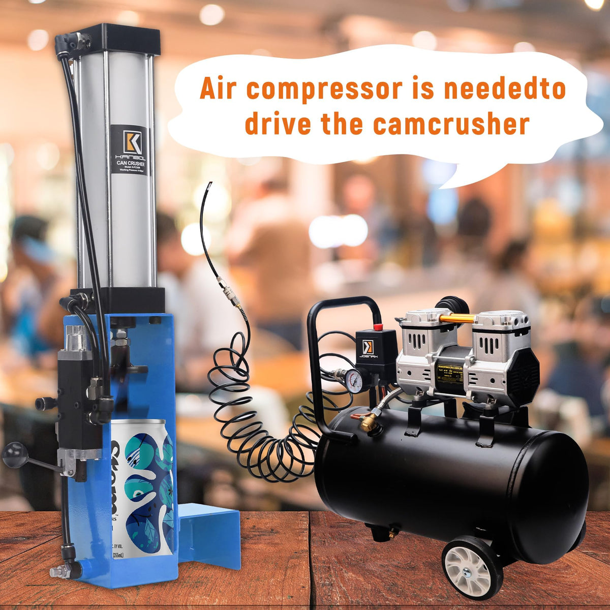Pneumatic Air Powered Aluminum Can Crusher for 12/16/24oz Cans Z662