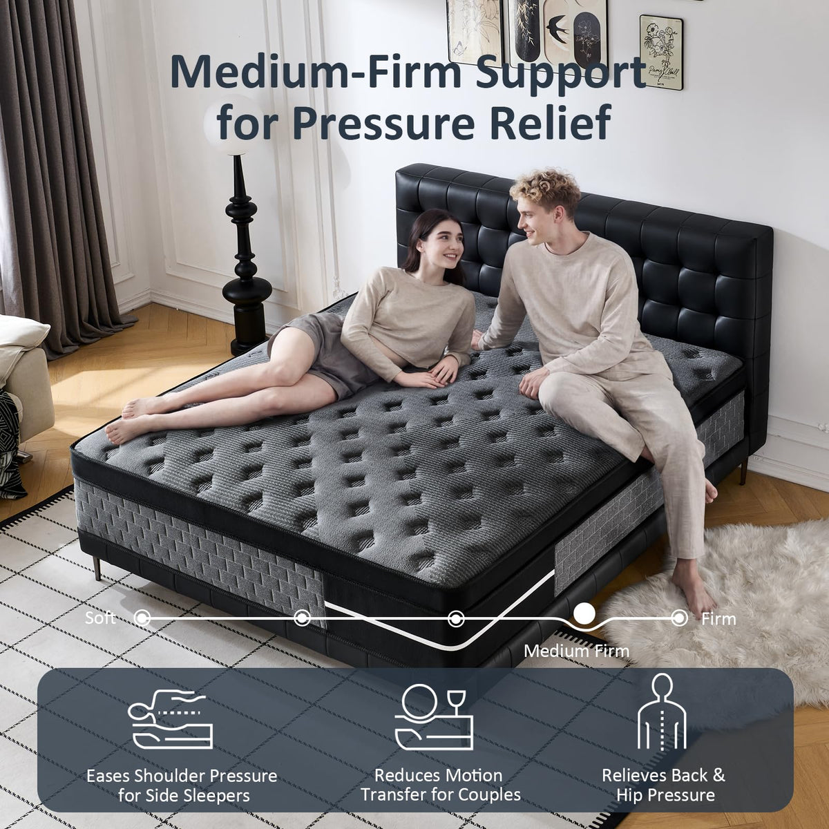 12 Inch Medium Firm Hybrid Full Mattress G870216