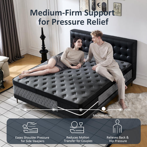 12 Inch Medium Firm Hybrid Full Mattress G870216