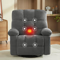 Oversized Swivel Recliner Chair with Vibration & Lumbar Heat M31693