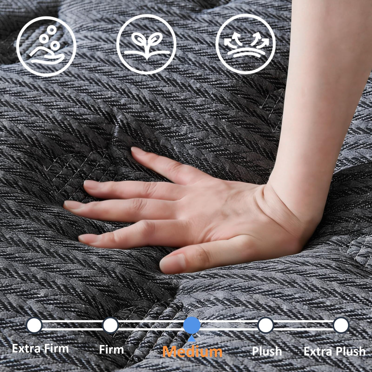 12 Inch Medium Firm Hybrid Full Mattress G870216