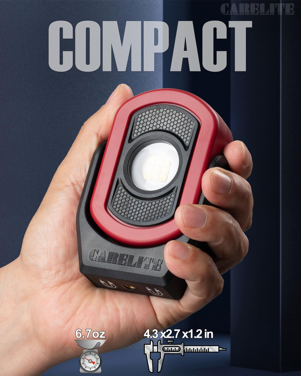 Magnetic Work Light 780 Lumen Rechargeable 3000mAh Red D53876