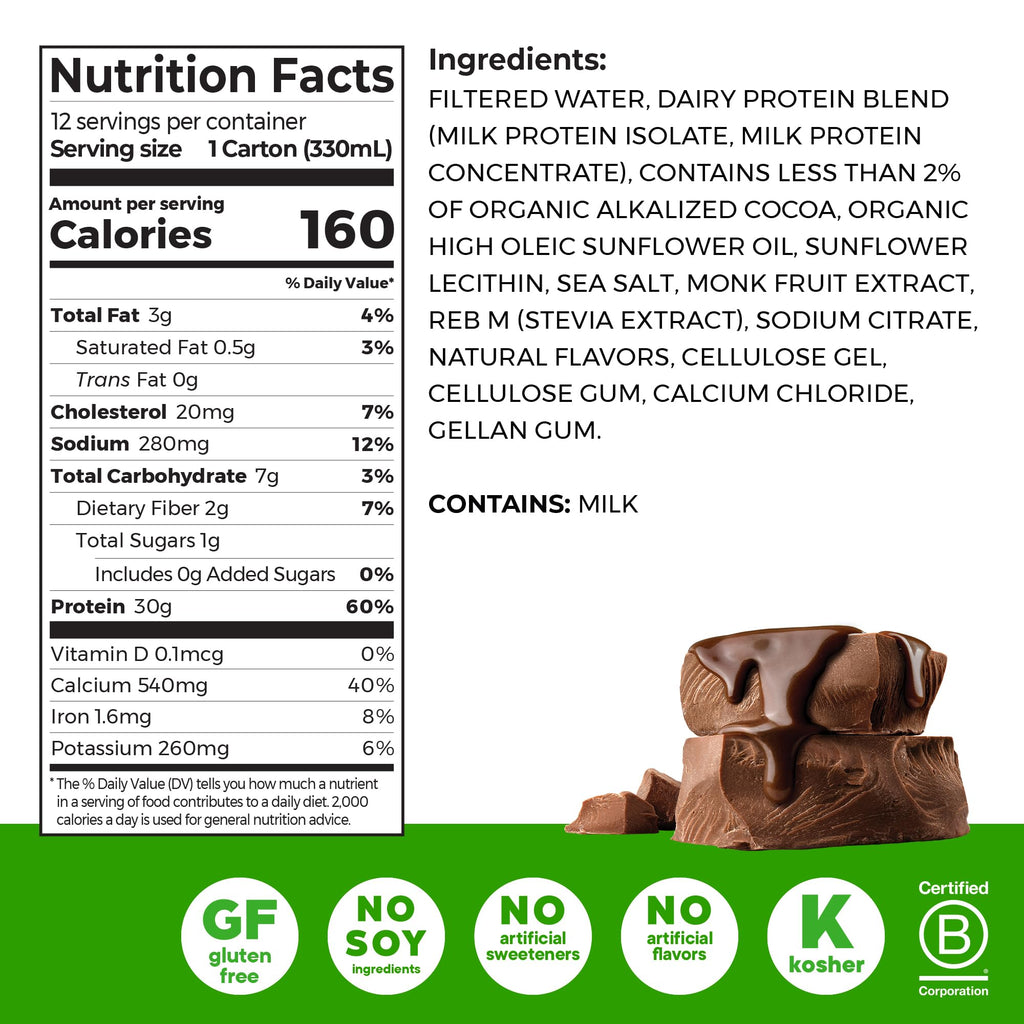 Chocolate High Protein Dairy Shake 11 oz 12pk A1159