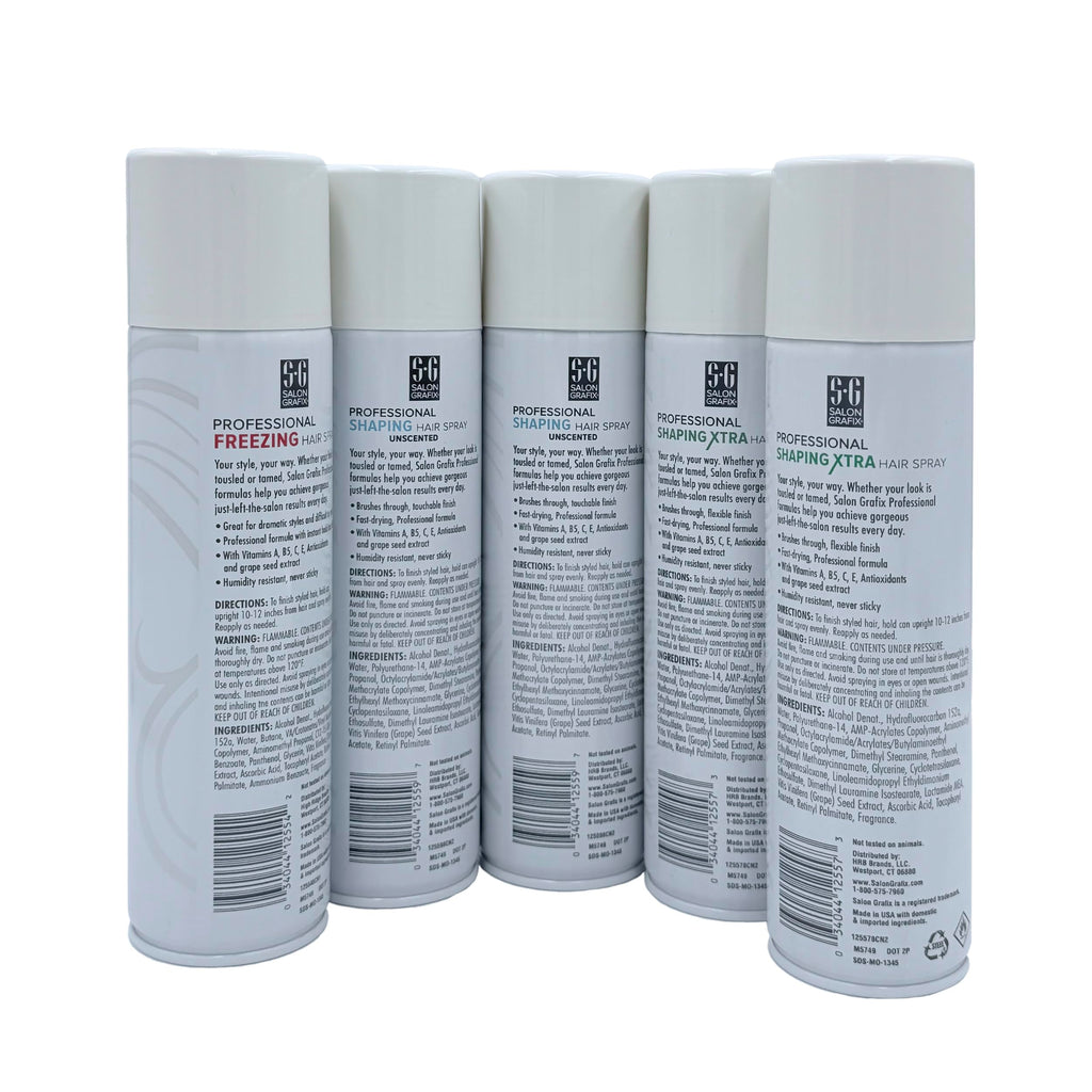 Mega Hold Unscented Quick-Drying Hairspray Pack of 5 F54338