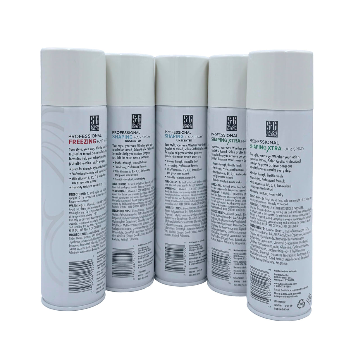 Mega Hold Unscented Quick-Drying Hairspray Pack of 5 F54338