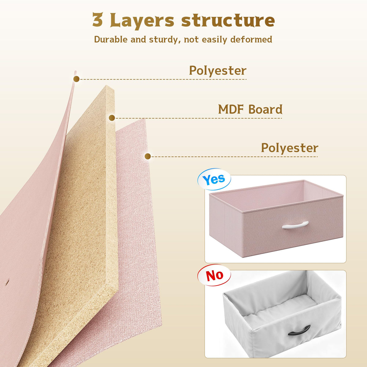 Pink 9 Fabric Drawer Dresser K308673