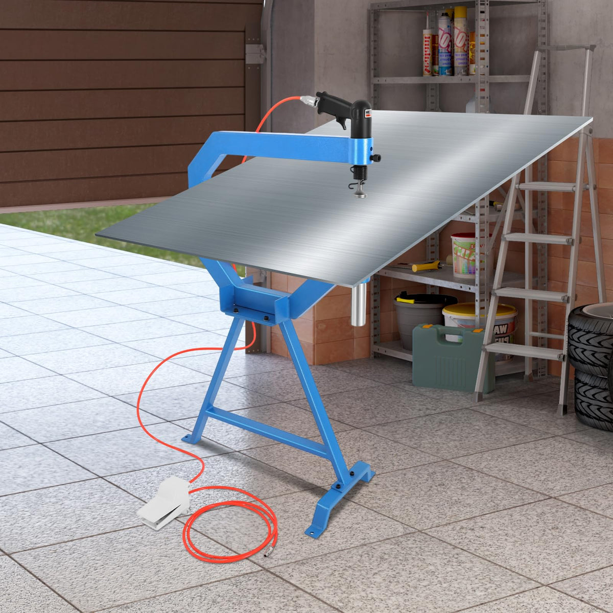 Pneumatic Planishing Hammer with Pedal and Stand L3803