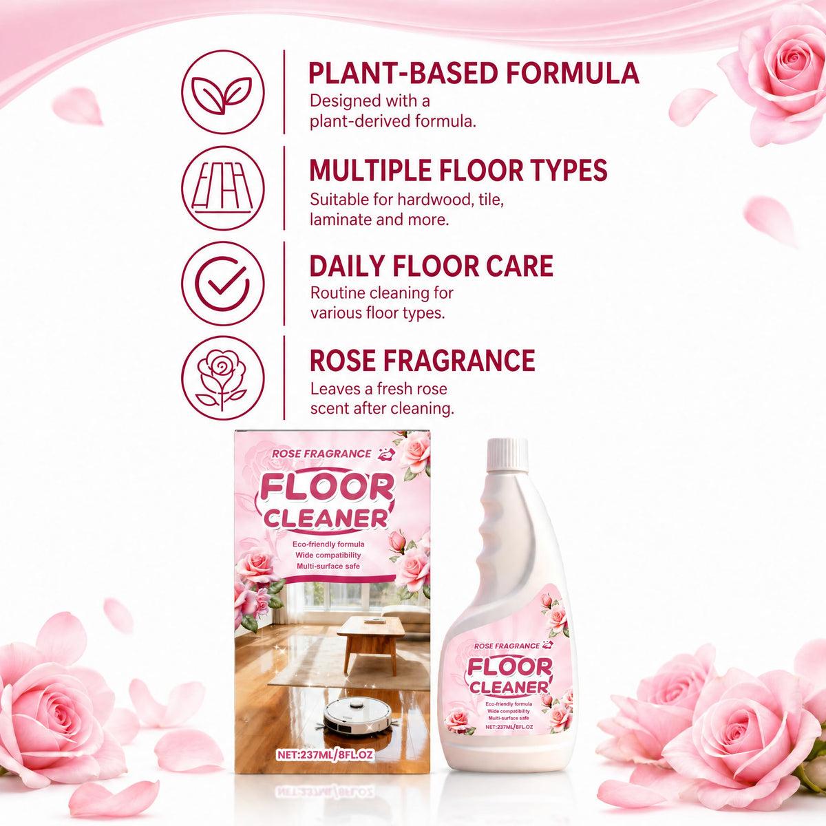 Rose Scent Floor Cleaner 8 fl.oz K228732