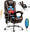 Massage Office Chair with Heat Function & Footrest T3110