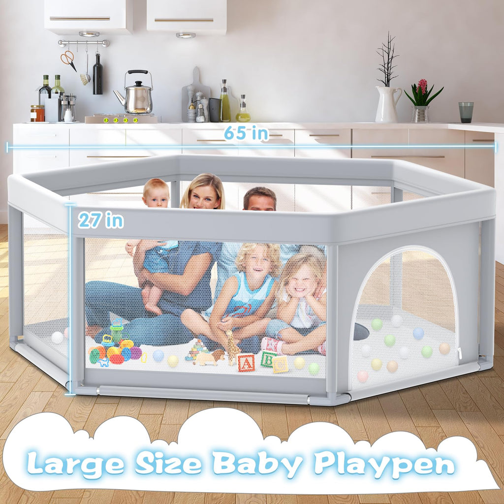 65x65 Inch Hexagonal Baby Playpen M200
