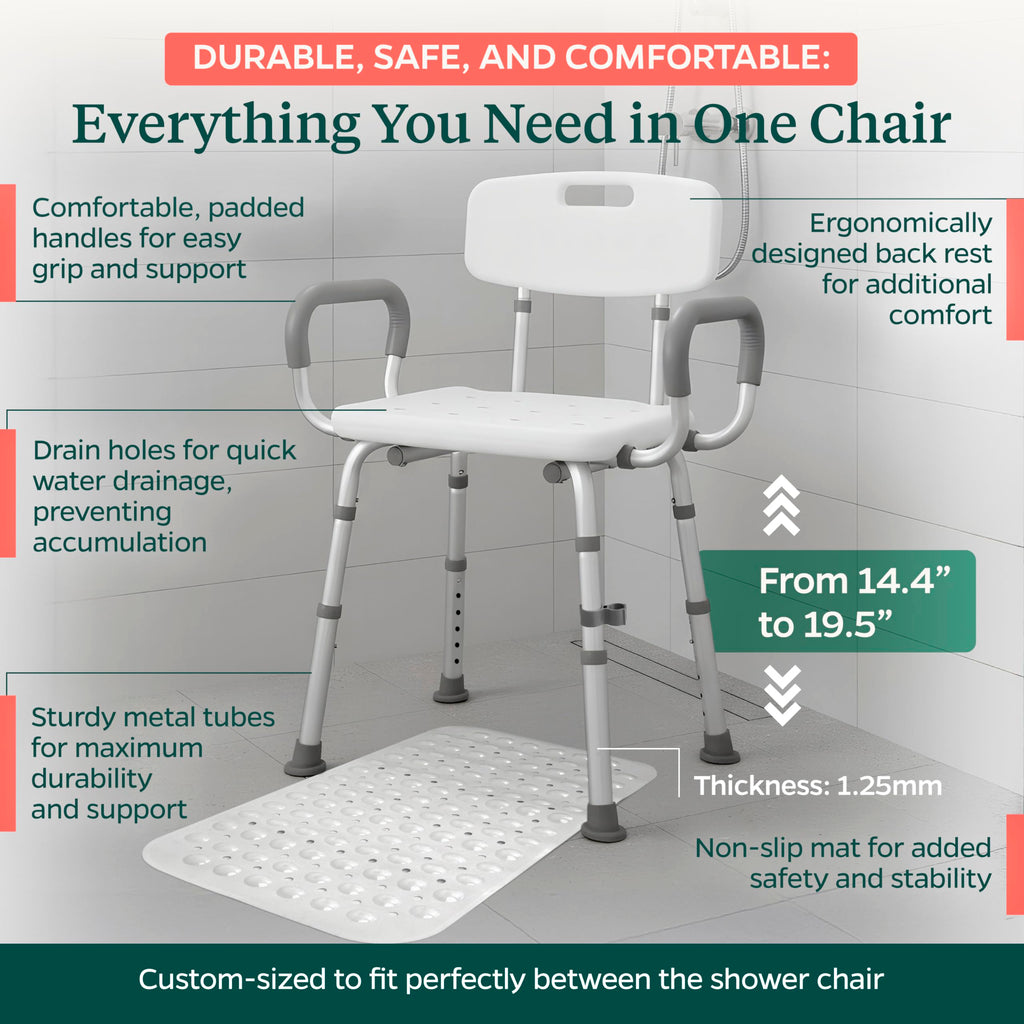 Adjustable Shower Chair with Mat G972