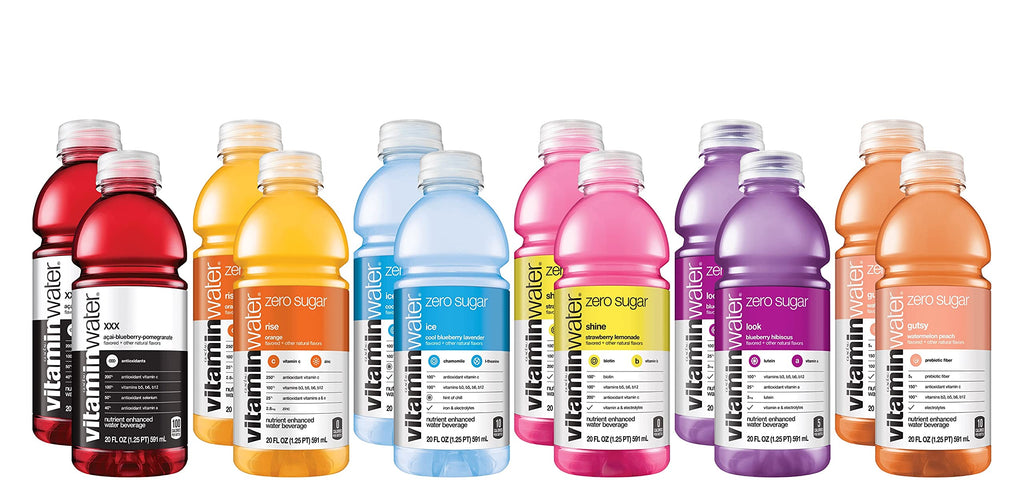 Vitamin Water ZERO Sugar Variety Pack 20 fl Oz Bottles Pack of 12 Z98929