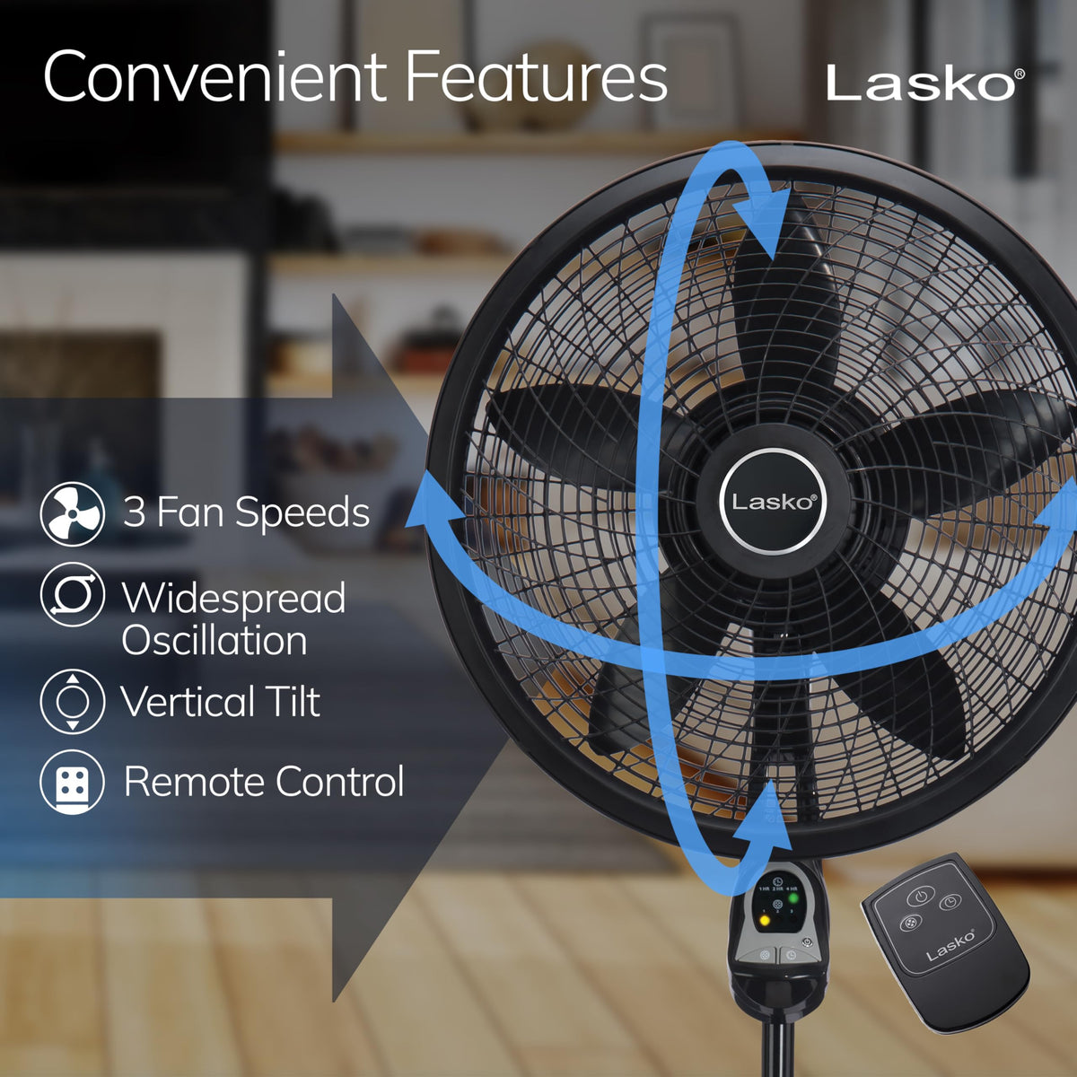 Black Oscillating Pedestal Fan V331