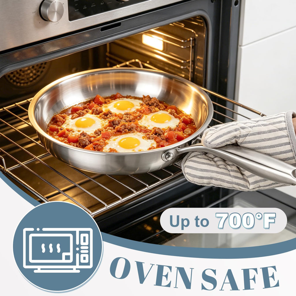 Tri-Ply Stainless Steel 7-Piece Frying Pan Set E69641