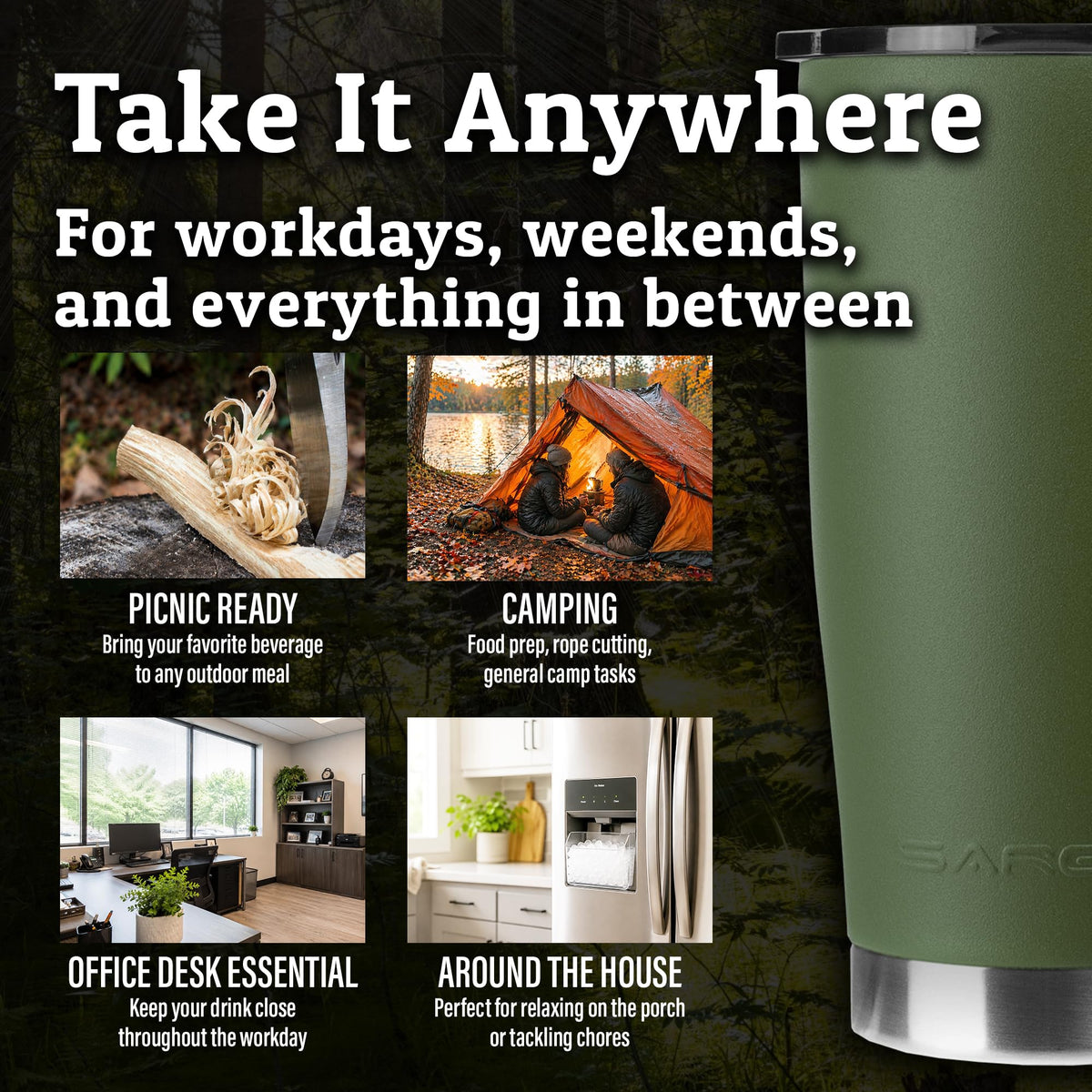 20oz Insulated Stainless Steel Travel Tumbler with Lid J50998