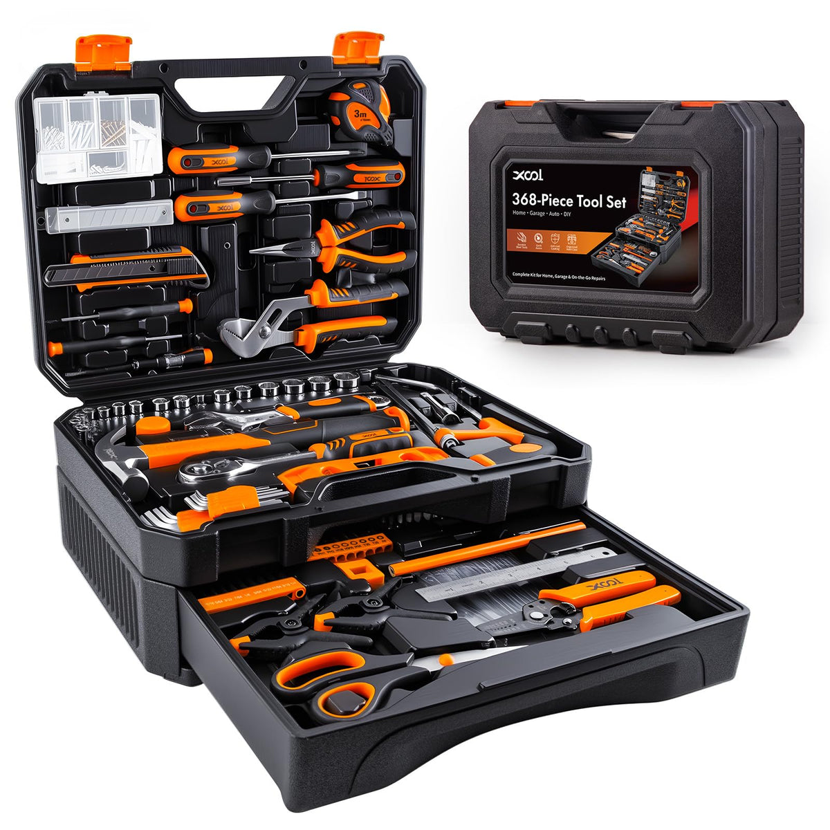 368 Piece Home Repair Tool Kit with Drawer Toolbox Z864971