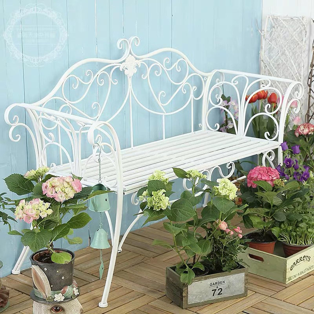 2-Seat Metal Bench J698737