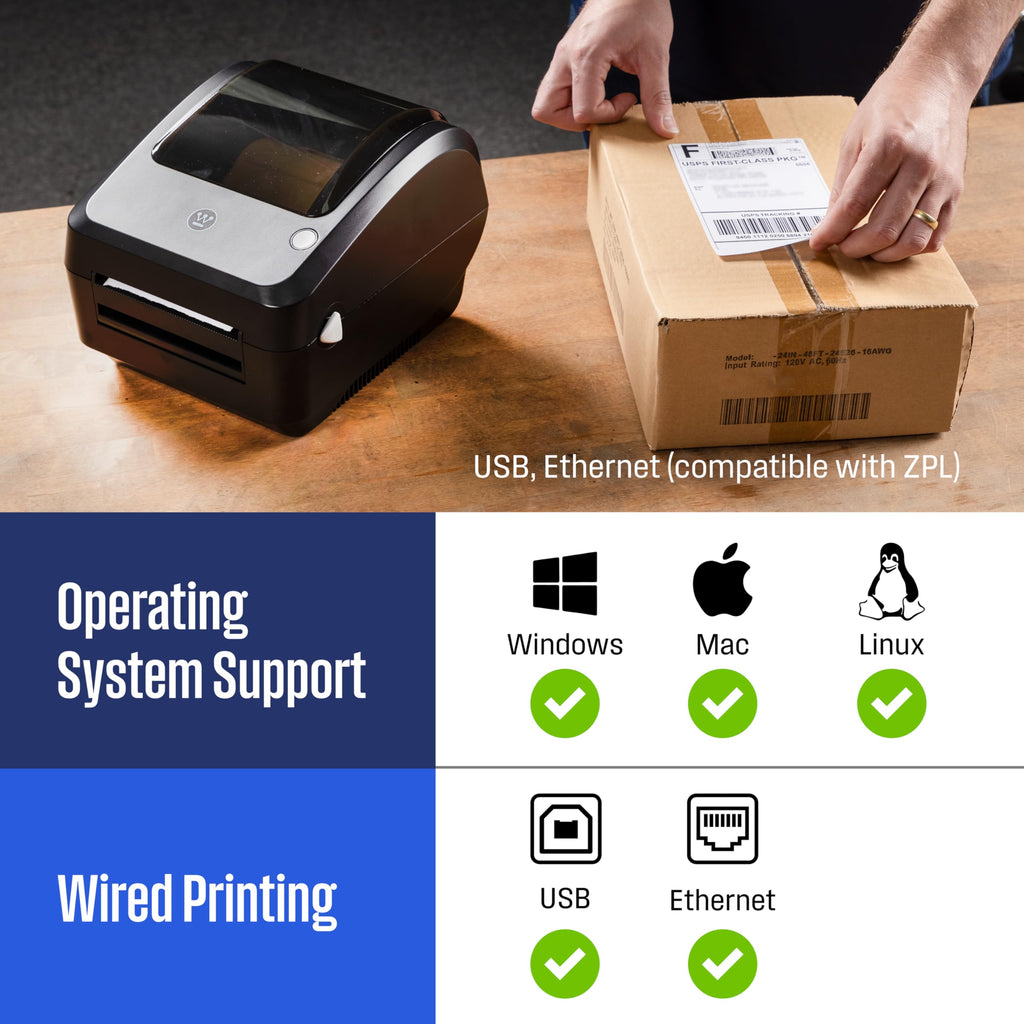 Thermal Shipping Label Printer USB 4x6 Commercial Grade Desktop Label Printer I48074