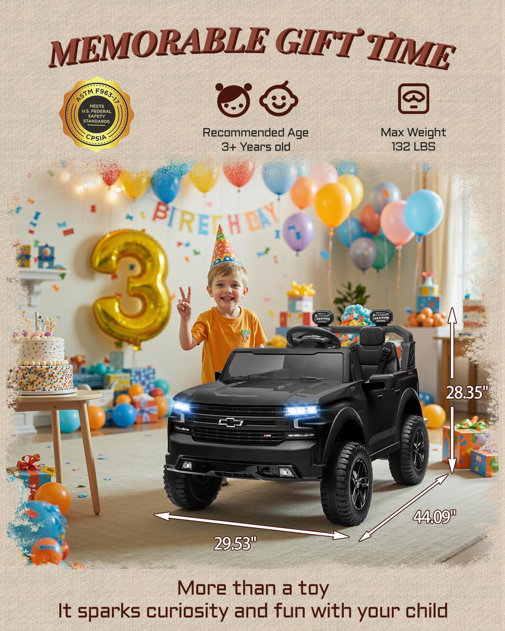 24V 2 Seater Electric Ride on Truck with Remote Control and Seat Belts (Black) Z799