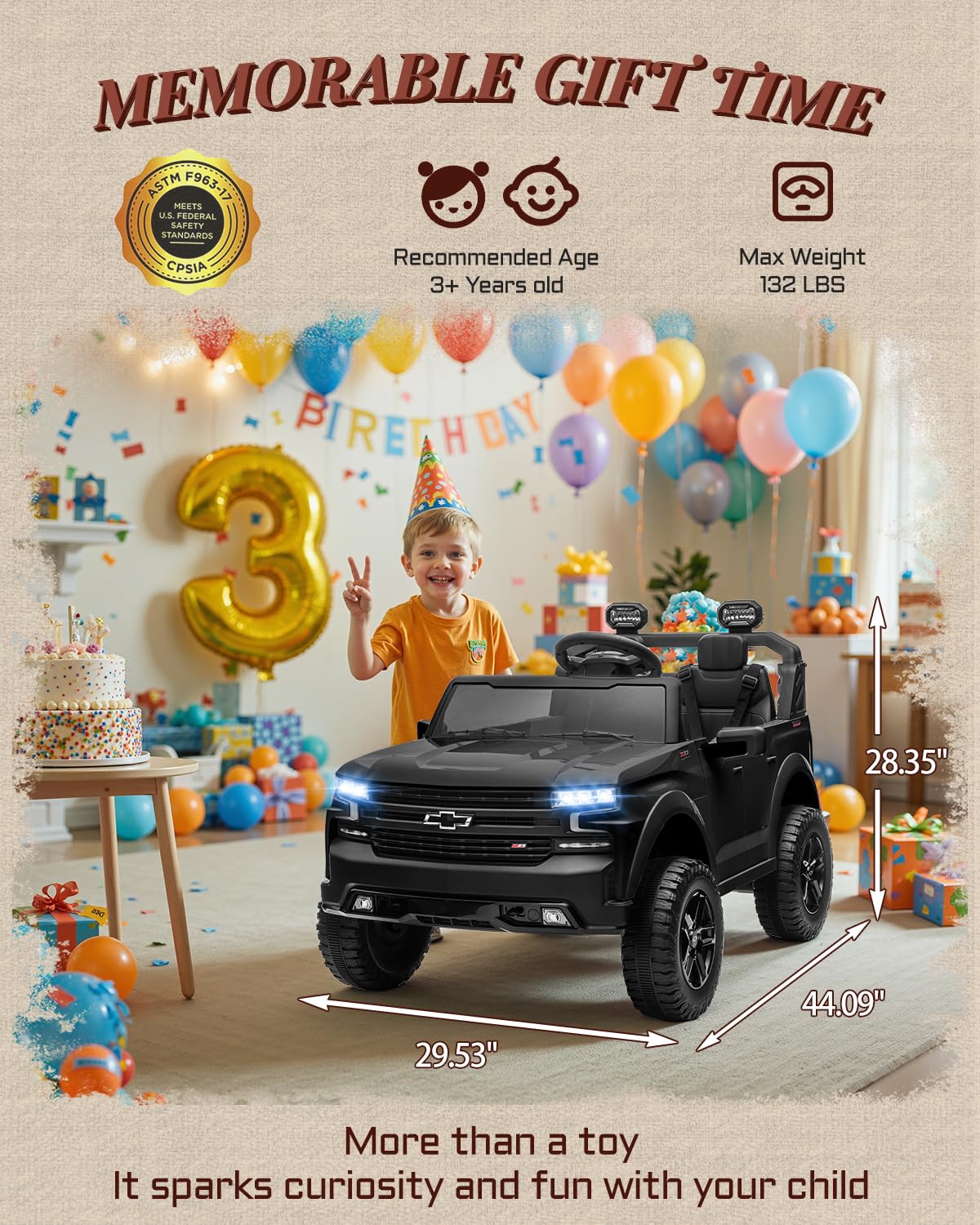 24V 2 Seater Electric Ride on Truck with Remote Control and Seat Belts (Black) Z799
