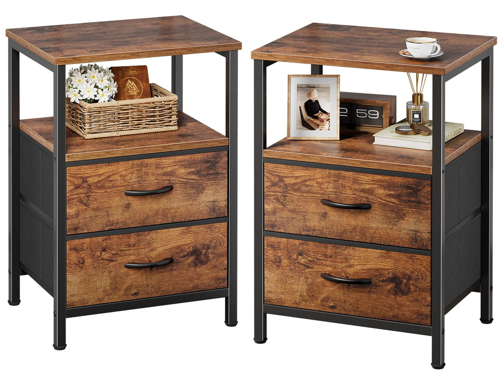 Night Stand Set of 2 with 2 Drawers I5347