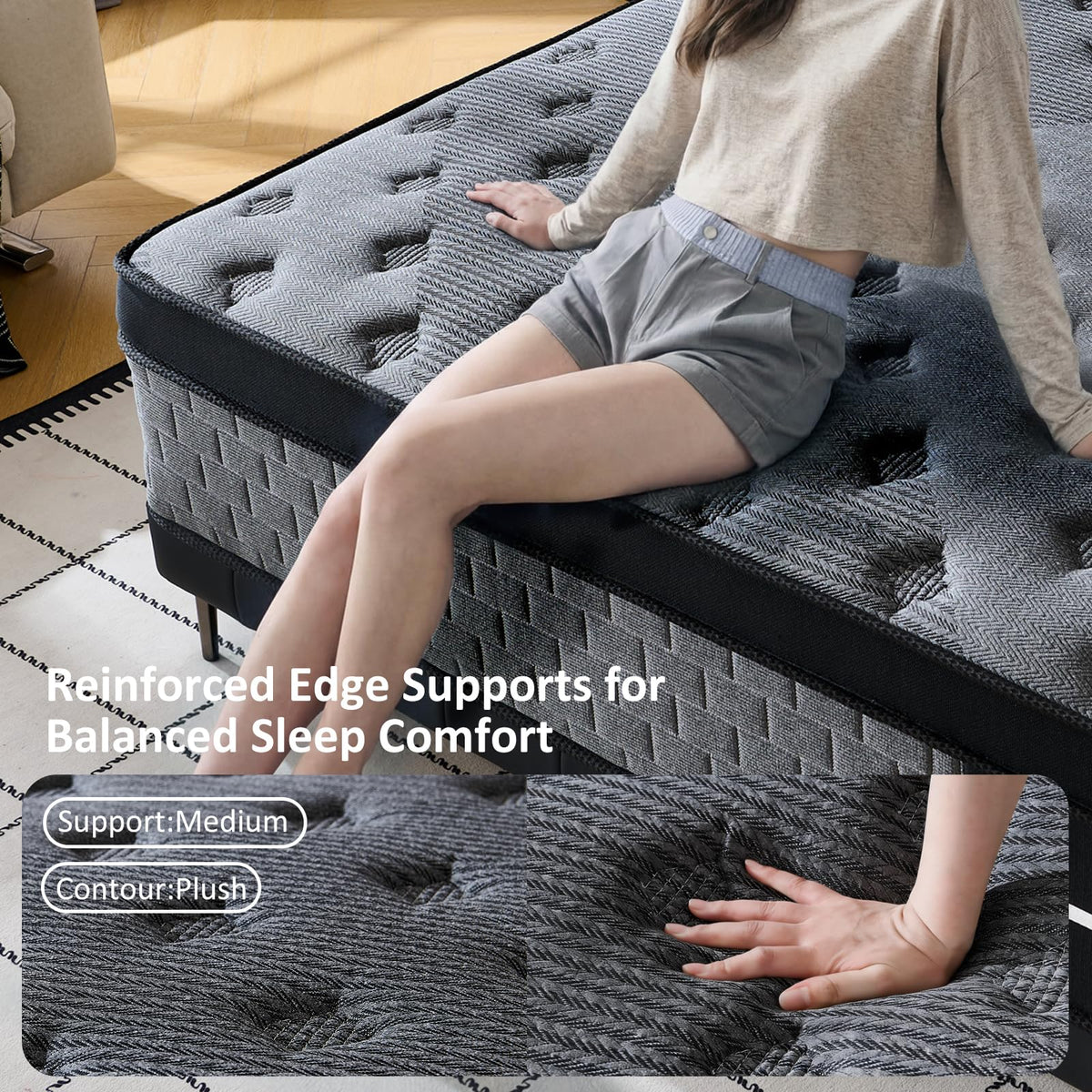 12 Inch Medium Firm Hybrid Full Mattress G870216