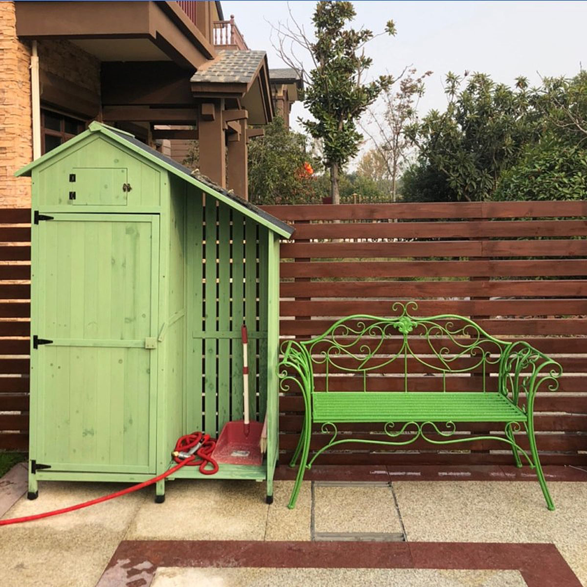 2-Seat Metal Bench J698737